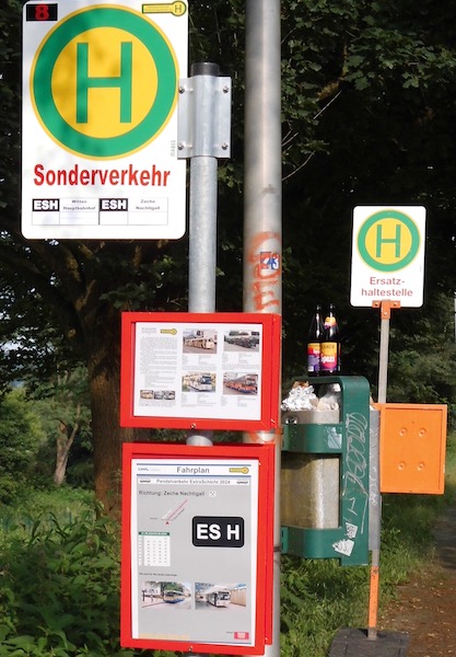 H107 an der Wendestelle auf der Muttentalstraße