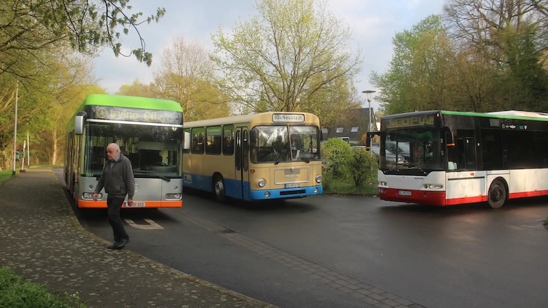 drei Busse und Vorsitzender